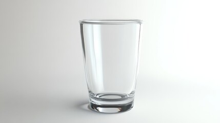Transparent Glass on White Background