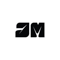 JM monogram logo design letter text name symbol monochrome logotype alphabet character simple logo