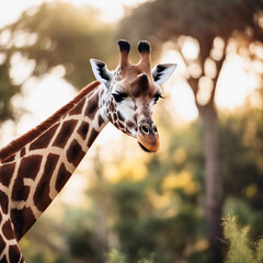 Obraz premium Giraffe Closeup View