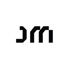 JM monogram logo design letter text name symbol monochrome logotype alphabet character simple logo