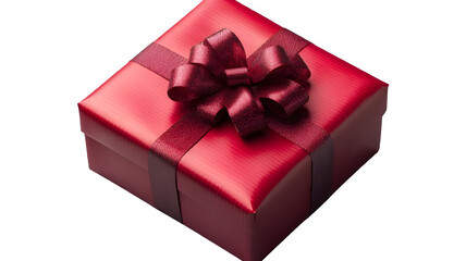Fototapeta premium A red gift box with a red bow.png,cutout