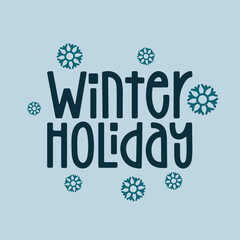 Naklejka premium Winter typography greeting card, poster, banner, template design with cold snowflakes elements. Winter season logo, sticker, label, tag, love vector pink color, red color. Winter vibes wallpaper