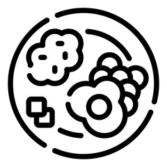 Illustration of Healthy Food Ingredients on Plate