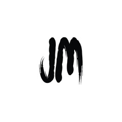 JM monogram logo design letter text name symbol monochrome logotype alphabet character simple logo