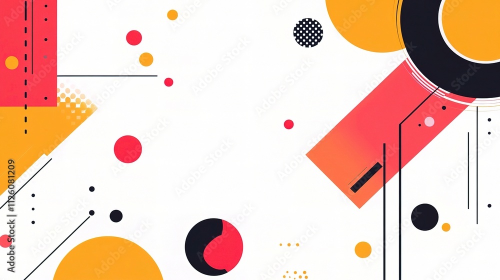 Poster colorful geometric abstract background with liquid shapes and patterns