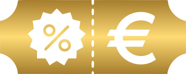 Euro currency discount coupon