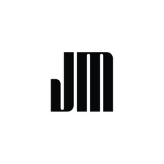 JM monogram logo design letter text name symbol monochrome logotype alphabet character simple logo