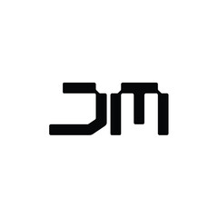 JM monogram logo design letter text name symbol monochrome logotype alphabet character simple logo