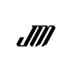 JM monogram logo design letter text name symbol monochrome logotype alphabet character simple logo