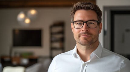 Portrait of a Confident Man in a Modern Setting