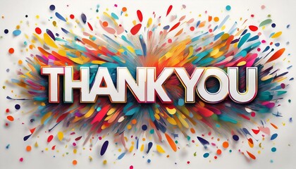 紙吹雪デザインと感謝Thank you with confetti design