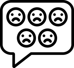 Bad Review Line Icon