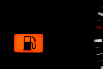 low fuel light, no fuel, warning light, old car, classic car, fuel, petrol, diesel, fuel in tank,...