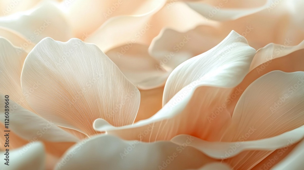 Poster Layers of soft, creamy mocha mousse petals create a serene and elegant aesthetic. Their gentle curves form an inviting texture, evoking calmness and tranquility in any setting