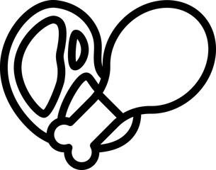 Meat Chicken Line Icon