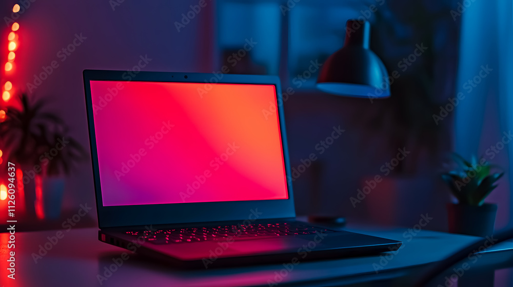 Poster a computer laptop displaying an internet website.