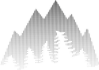 mountain dot gradient abstract background pattern vector black art white illustration graphic stipple grain grunge geometric texture vintage shape range design effect noise retro point pointillism ele