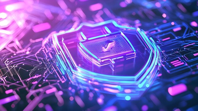 Cyber Security Shield: Digital Protection Concept