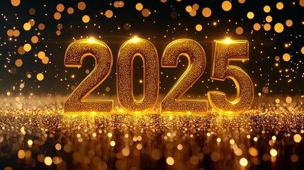 hyper realistic photo of  Happy New Year 2025, 2025 text isolated on a transparent background , isolated on white background,  , copy space, copy space for text,