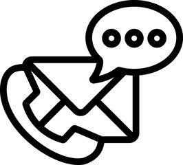 Contact Us Line Icon