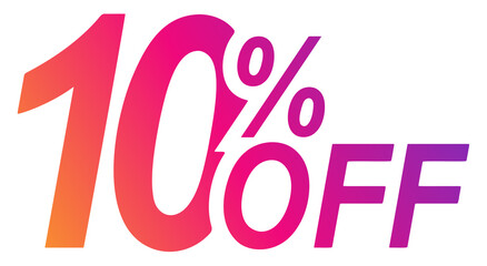 Gradient 10 percent off discount