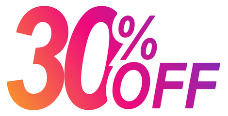 Gradient 30 percent off discount