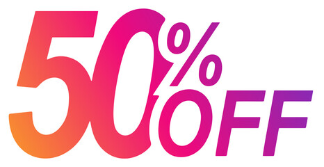 Gradient 50 percent off discount