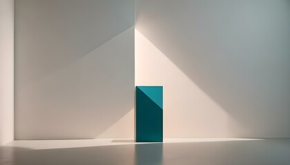 Obraz premium Una pared blanca y lisa con una sombra diagonal que la atraviesa, creando una composición simple y minimalista