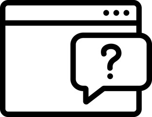 Technical Question Line Icon