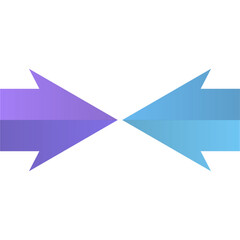 Fototapeta premium Opposite Arrow Direction