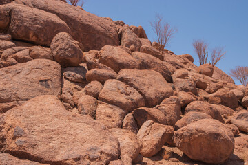 Namibia's stones - geological features of the desert.