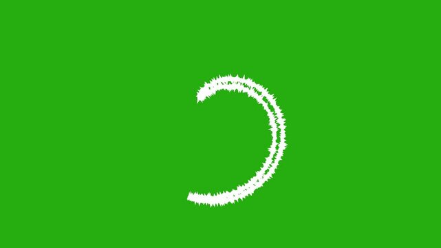 haf lone animation, Wiggle animated greeting card design element, Isolated on green screen for transparent background, chroma key.