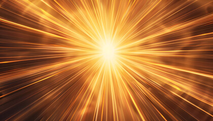 Obraz premium A vibrant burst of golden light radiates outward, creating an energetic and dynamic visual effect.