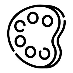 color palete Line Icon