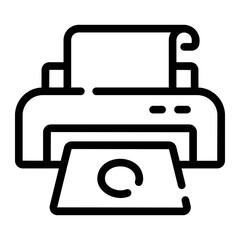 printer Line Icon