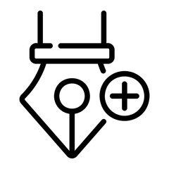 add anchor Line Icon