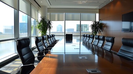 Interior of meeting room in office