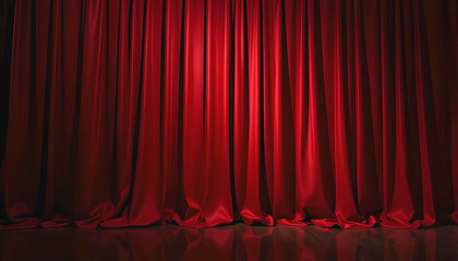 Red velvet curtain