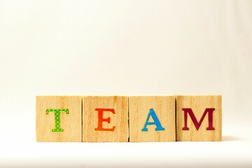 文字の入ったブロック　～TEAM～
