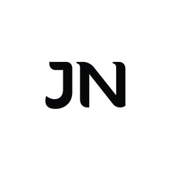 JN monogram logo design letter text name symbol monochrome logotype alphabet character simple logo