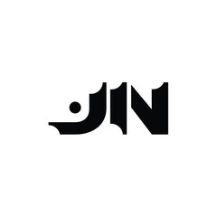 JN monogram logo design letter text name symbol monochrome logotype alphabet character simple logo