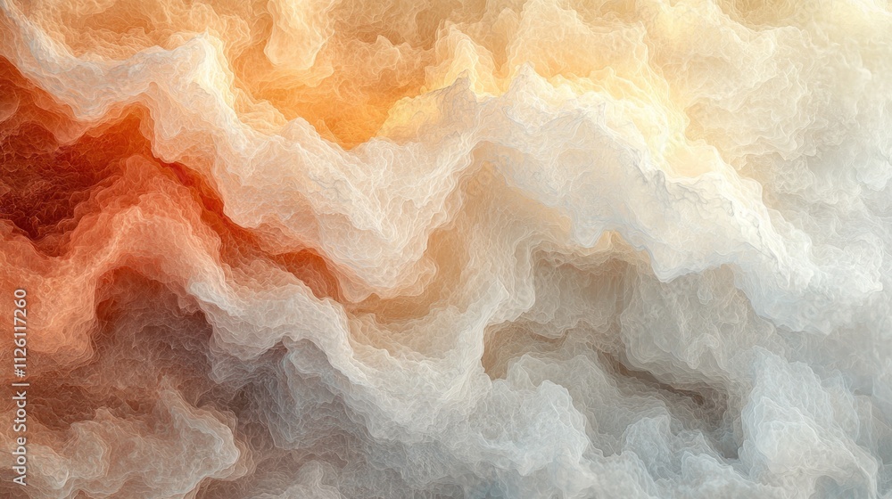 Poster soft waves of mocha colors swirl together in an artistic display, evoking a sense of warmth and tran