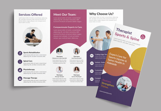 Therapist Sports And Spine Adelaide Trifold Brochure