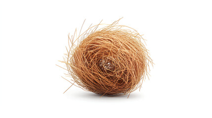 one single tumbleweed isolated on white background 