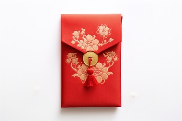 Chinese angpao white background celebration decoration.