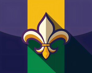 Mardi Gras carnival icon, flat style, vector illustration