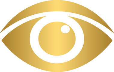Golden eye icon symbol