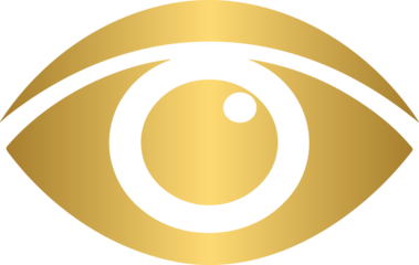 Golden eye icon symbol