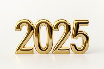 Golden 2025 numbers illustration