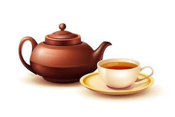 Traditional Chinese tea set teapot drink cup.